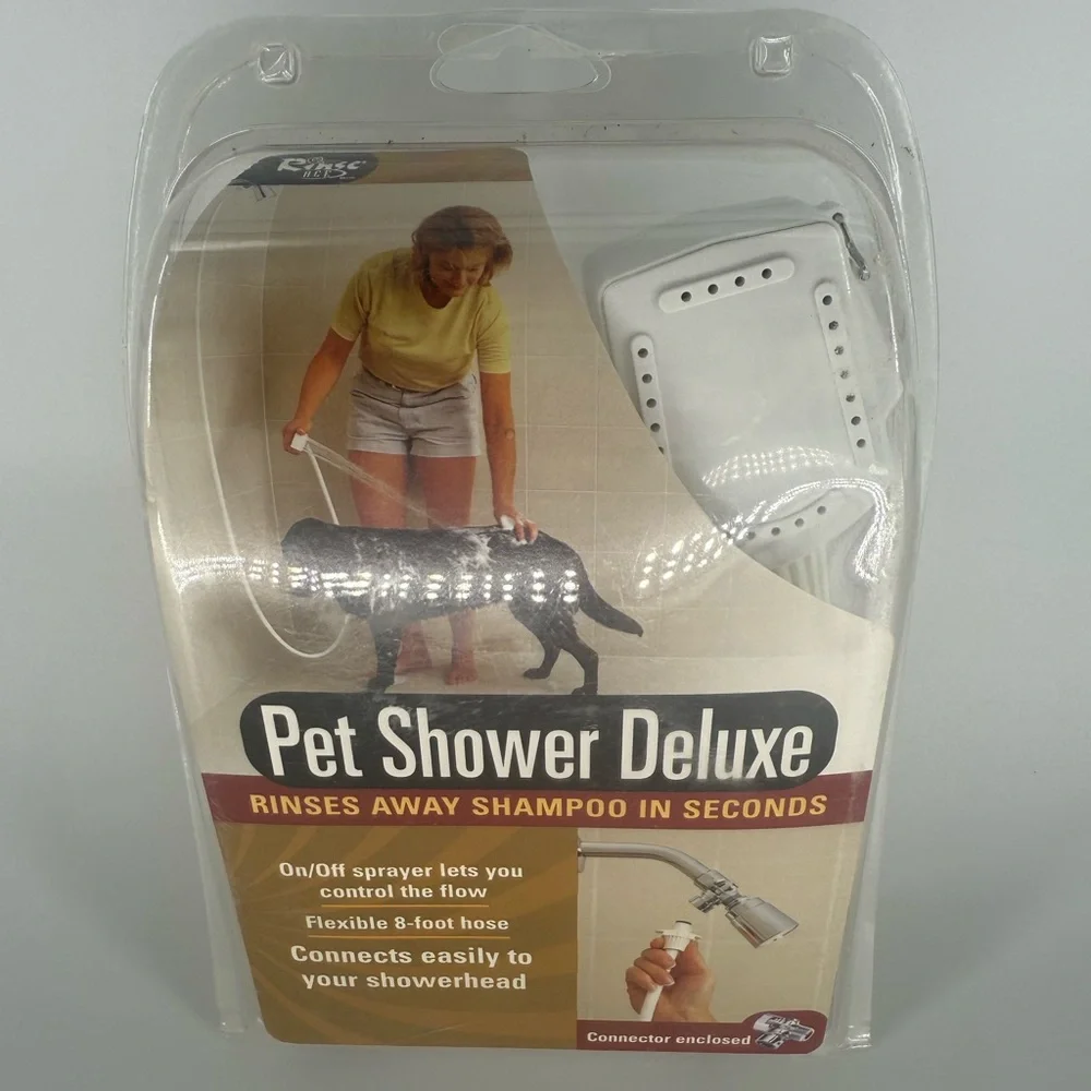 VTG Rinse Ace Deluxe Pet Dog Shower Sprayer 8 Foot Hose & Head Attachment NOS